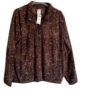 Cinch Fleece Pullover with Quarter Snap and Front Pockets Women's XXL NEW NWT